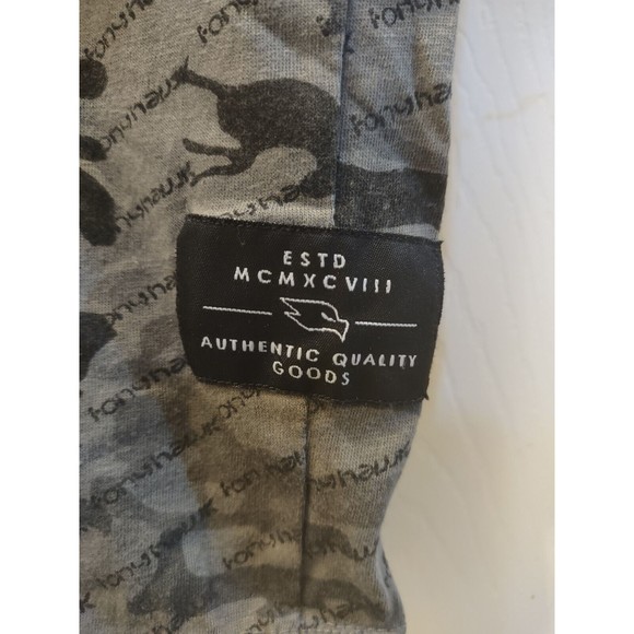 Tony Hawk T-shirt Men size M Green/Gray Camo Short Sleeve Skater Shirt 60/40 - Picture 4 of 6